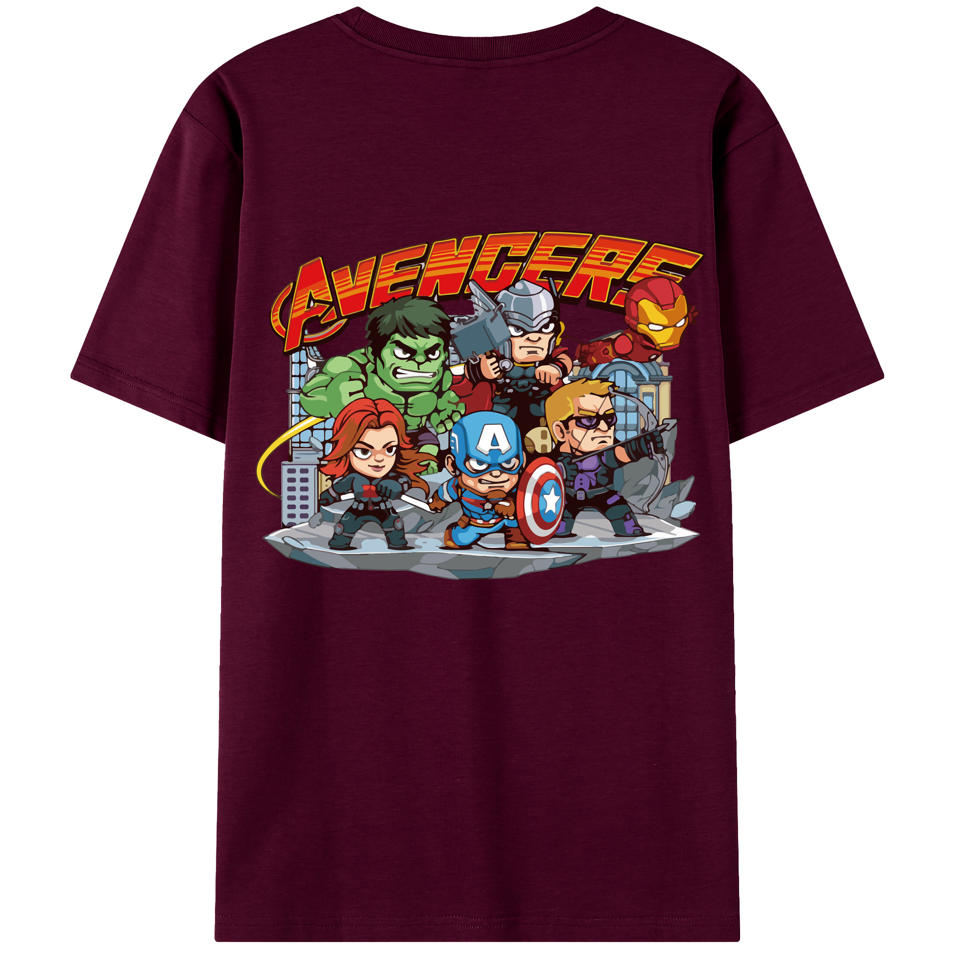 （画像用） アベンジャーズ The Avengers レディース半袖Tシャツ(バックプリント)
